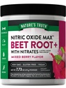 Nature's Truth Beet Root Powder | 7.73 oz | Nitric Oxide Supplement for Men and Women | Vegan, Non-GMO & Gluten Free Pre-Workout | Mixed Berry Flavor