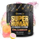 ALPHA LION Core Pre Workout ar kreatīnu veiktspējai, Beta alanīns muskuļiem, L-citrulīns sūknim un tri-avotu kofeīns ilgstošai enerģijai (30 Kalpojumi, karalis Lemonade Flavor)