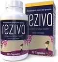 Reziva Resveratrol Supliment - Ultra High Potency & Doctor Formulated - Transresveratrol Suplimente - Seminte de struguri cu Resveratrol - pentru longevitate, sanatate ochi si, în general bine-Being - 30 Veg Capsule