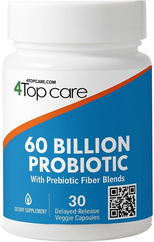 Probióticos 60 Billones CFU - 10 Estrados + Prebióticos Orgánicos - Immune, Digestivo " Salud Gut - Apoya el estreñimiento ocasional, Diarrea, Gas " Bloating - para Mujeres " Hombres (30 Cuenta)