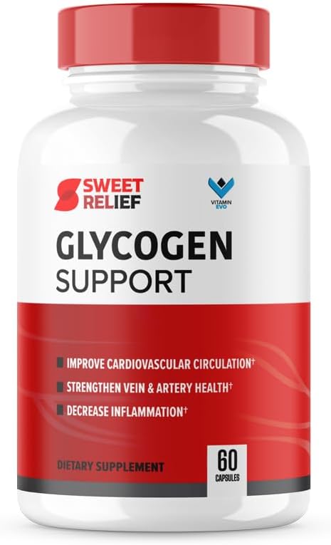 Sweet Relief Glycogen Support - SweetRelief Blood Vessel Cleaner, Sweet Relief Capsules, Advanced Formula Glyco Optimizer, Sweet Relief Reviews (60 cápsulas) 1 mes de subministración