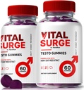 (2 Pack) Vital Surge Testo Gummies - Premium VitalSurge Gummies vyrams su švariomis sudedamosiomis dalimis į kuro diską, Pasitikėjimas ir kasdieninė veikla, Easy- to-Chew Skanital Surge ME Gomitas (120 Gummies)