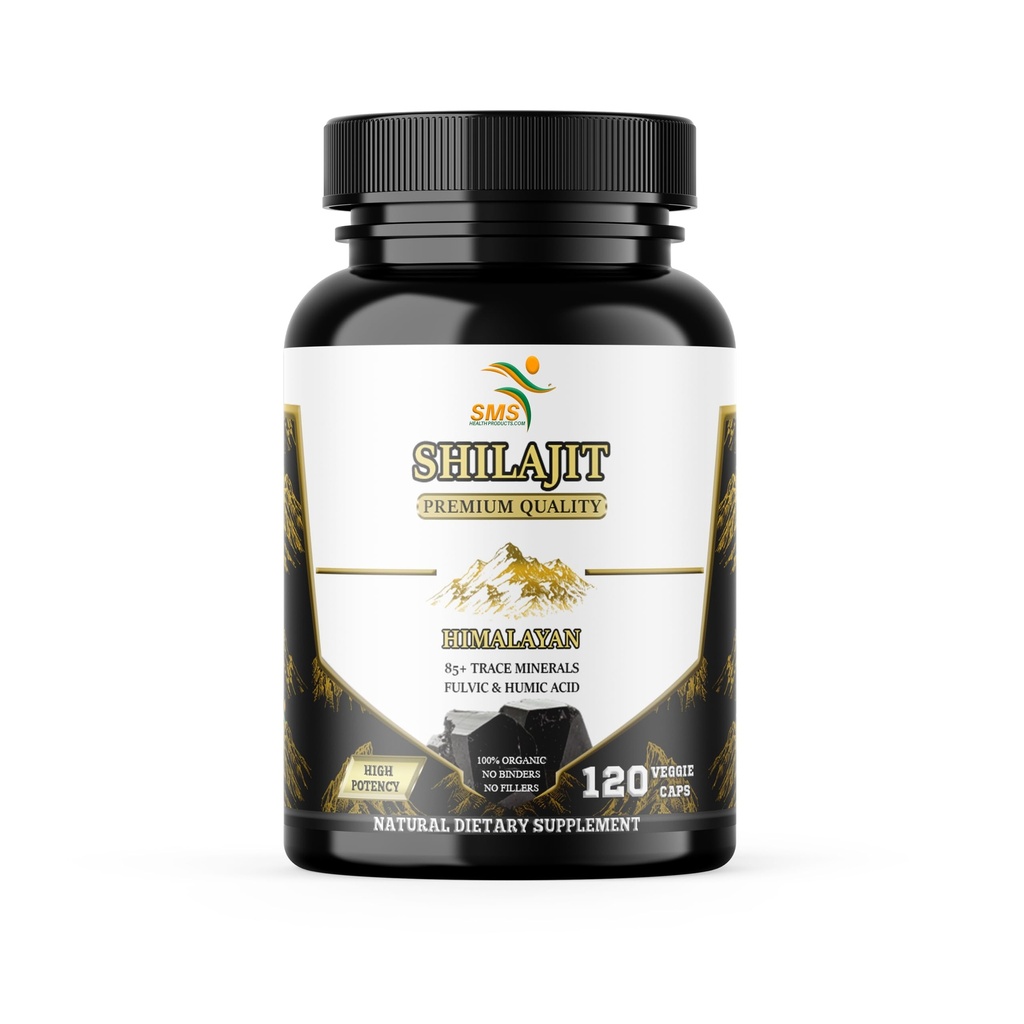 Shilajit Pure Himalayan Capsules (Fulvic Acid Supplement) 1,000mg of Organic Shilajit Extract per Serving, 120 Count (85+ Trace Minerals, No Fillers, No Binders)