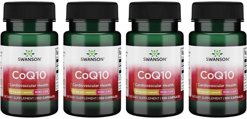 Swanson Coq10 - Mini Cap 10 mg 100 Caps (4 Paquet)