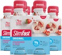 SlimFast Maaltijd vervangende Shake, originele Aardbeien & Cream, 10g klaar om eiwit te drinken voor gewichtsverlies, 11 Fl. Oz fles, 4 Tellen (verpakking van 3) (verpakking mei Vary)