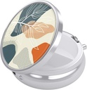 Nipichsha Pill Box, petit cas de pilule pour la Purse & Pocket, Mignon organisateur de médecine de voyage, porte-conteneur de médicament portable pour tenir les vitamines, médicaments, huile et supplément de poisson, feuille du désert