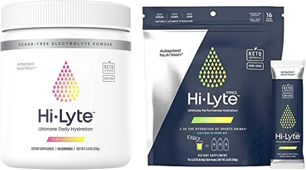 Hi-Lyte Pro Hydration Packets, 16 Banakako edariak | Laranja | Keto K1000 Electrolyte Powder | Hydration Supplement Drink Mix | Raw Mineral Flavor