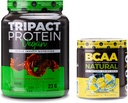 Nutrology TRIPACT Vegan Protein Powder, for Vegan Protein Shakes, Chocolate Peanut Butter (20 Servings) BCAA Natural, Plant Based BCAA Powder, Lemonade Flavor (30 Servings)
