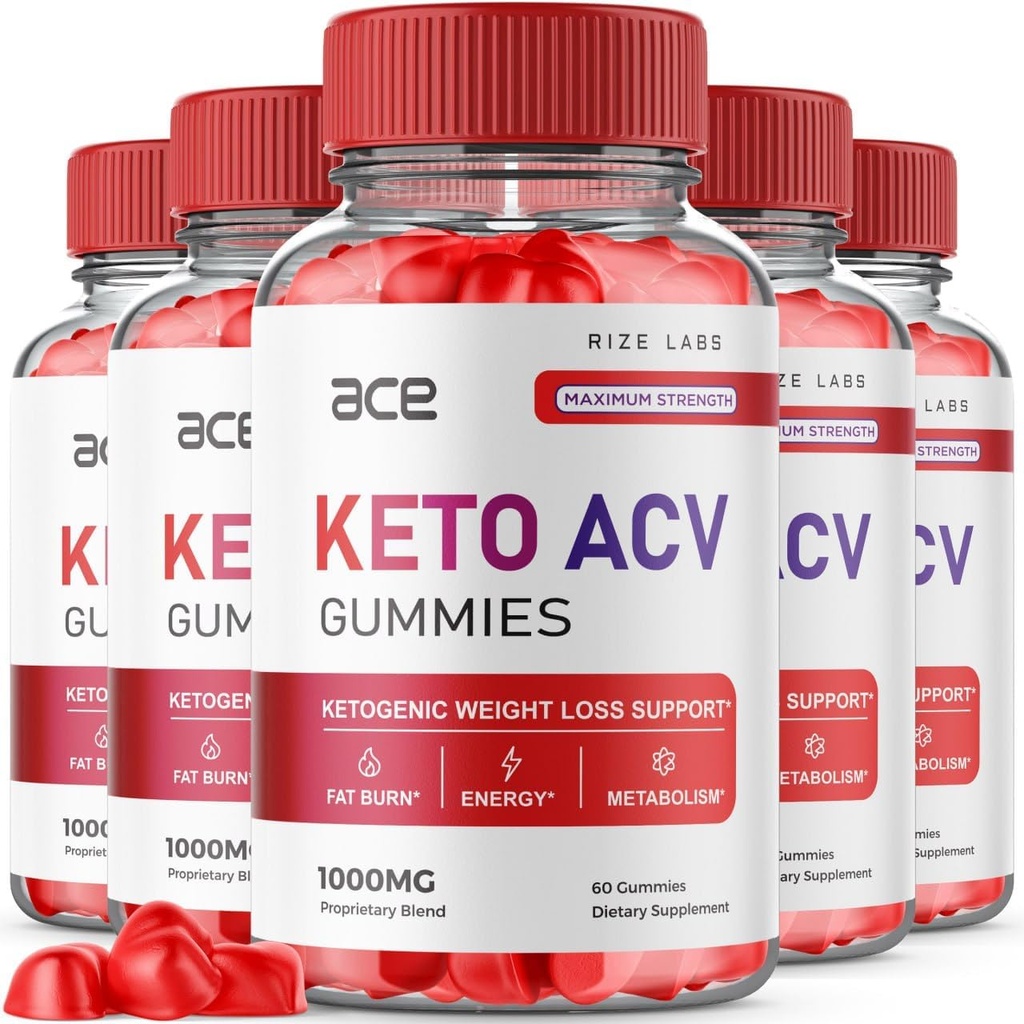 rize labs - Ace Keto ACV Gummis für Advanced Weight Loss mit Apple Cider Essig Supplement Belly Fat Extra Strength Gummy (300 Gummis)