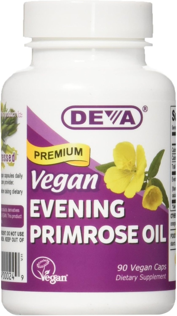 Deva Vegan Vitamin Evening Primrose Oil Vcap, 90 Count