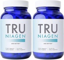TRU NIAGEN Patentert NAD Supplement for anti aldring og celle regenerering, Niagen, 60 300 mg Serveringer | Støtter cellulær energi, hjerne, muskel | Nicotinamid Riboside (NR) Ta 2 daglig | 2 flasker