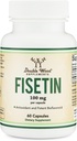 Fisetin supplement - 100mg of Bioactive Flavnonols, 60 count (Bioflavonoid Polyphenols supplement Similar to Apigenin, Luteolin, and Quercetin) Aging Support Senolytic by Double Wood