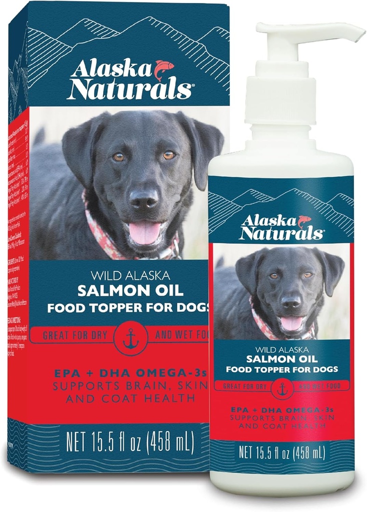 Alaska Naturals Wild Alaska Salmon Oil Food köpekler üçün Topper