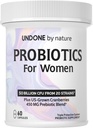 Probiotiká pre ženy, 50 miliárd CFU Probiotiká žien s prebiotikami, Plus US-Grown Cranberry, GI Support, Women's Health, Triple Probiotiká, Oneskorené vydanie, 60 kapsúl