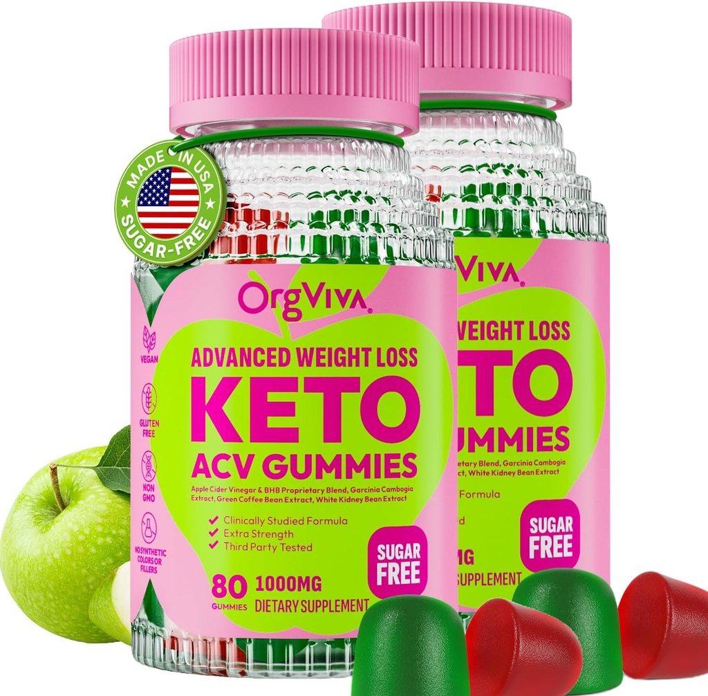 Keto Acv Gummies dành cho người mất tích cao cấp, Apple Cider Vinegar Phụ trợ với B12 - Gluten- Free, Vegan, khởi động siêu vi và năng lượng, Hỗ trợ sức khỏe