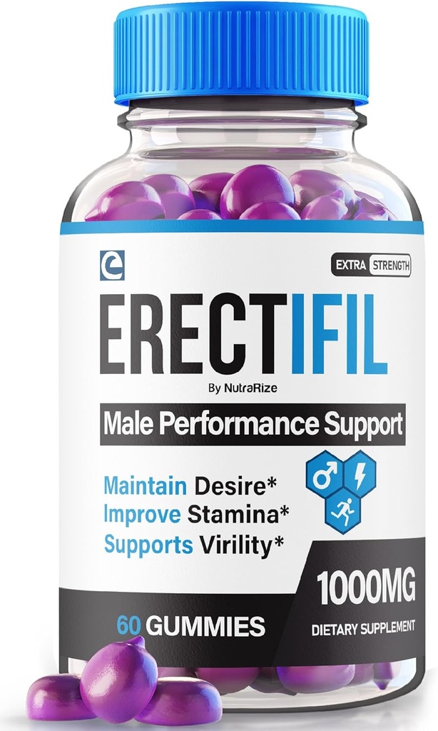 Ercifil Gummies, Erectifil 1000 MG Gummies, All-ofal Công thức hỗ trợ cho nam giới, Phụ tá nam cho toàn bộ sức khỏe và đỉnh cao, Erec tifel Gomitas Reviews (60 Gummies)
