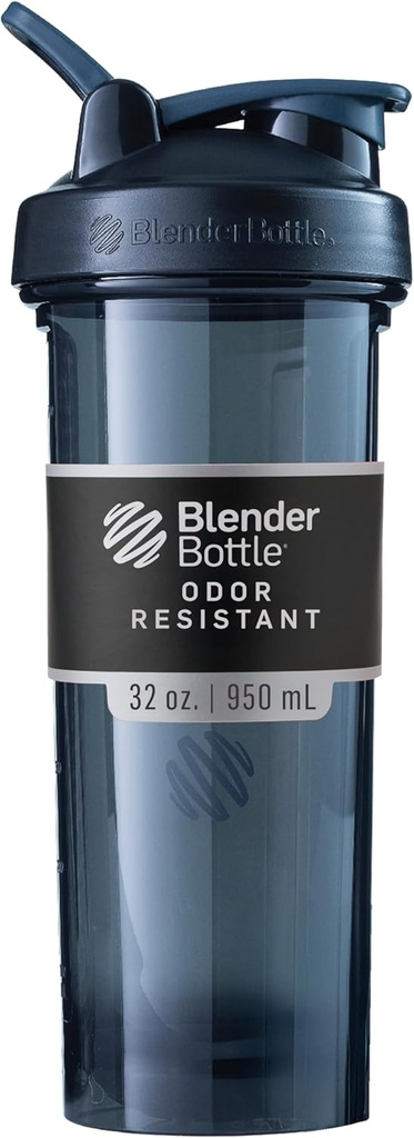BlenderBottle Shaker serija Pro kot nalašč za beljakovinske pretrese in pred vadbo, 32-ounce, črna