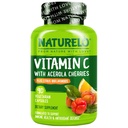 NATURELO Vitamin C with Organic Acerola Cherry Extract and Citrus Bioflavonoids - Vegan Supplement - Immune Support - 500 mg VIT C per Cap - Non-GMO - 90 Capsules