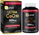 Qunol CoQ10 200mg Softgels, Ultra CoQ10 - Ultra Alta Absorción Coenzima Q10 Suplementos - Suplemento Antioxidante para la Producción de Energía Vascular y Corazón - 2 Mes Fuente - 60 Conde