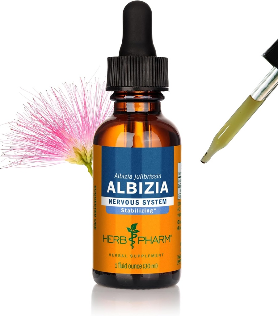 Herb Pharm Albizia Extracto líquido para soporte do sistema nervioso 1 Fl Oz
