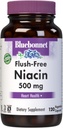 BlueBonnet Nutrition Flush-Free Niacin 500mg, for Nutritional Cardiovaskulárna podpora Rastlinné kapsule, Soy/Dairy/Gluten Free, Non-GMO, Kosher Certified, Vegan, White, 120 Count