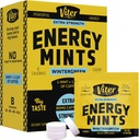 Viter Energy Mints 80mg Extra Strength - 90 pezas con vitamina B. Sugar Free Vegan Breath Mint. Energize Nootropic Focus Booster for Fast Alertness (Wintergreen Flavor, 30 Pack)