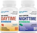 Purgen Labs Daytime e Nighttime Combo Pack, Cold and Flu Relief Medicine | potente multi-Simptom Daytime and Nighttime Relief for Headache, Fever, Sore Throat, Cough, Congestion e Aches