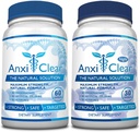 消费者健康 AnxiClear - Boosts Mood, Calms The Mind, Elevates Serotonin 关卡 - 5-HTP, L-thianine - 1天+1夜