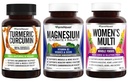 FarmHaven Magnesium + Multivitamin for Women + Turmeric Curcumin with BioPerine Black Pepper
