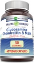 Amazing Formulas Glucosamine Chondroitin & MSM 60 Veggie Capsically 124; Shellfish Free d.o.124; Non- modify124; Gluten Free d.o.124; Made in USA