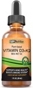 Vegetáriánus D3-vitamin + K2 (MK-7) Folyékony cseppek MCT olaj, borsmenta aroma, segít támogatást erős csontok és egészséges szív