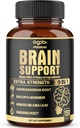 agobi 9in1 Brain Support Supplement - Misturado com Ashwagandha, Panax Ginseng, Gotu Kola, Ginkgo Biloba, Black Pepper & More - Precisão, Foco, Memória & Energia Booster - 150 Cápsulas para 5 Meses
