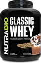 NutraBio Classic Whey Protein Powder- Full-Spectrum Amino Acid Profile - Inga fillers, konstgjorda färger, konserveringsmedel - Låg Glykemisk Index - Chokladmjölkskaka, 5 pund