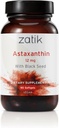 Zatik Naturals - Astaxanthin 12mg med organisk svart frø, antioksidant, 90 Vegan Softgels