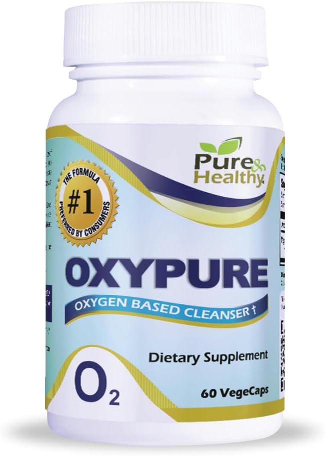 Pure & Healthy Oxypure Magnesium Oxide Colon Cleanser dengan Sodium Bicarbonate Vegsules 60 Count