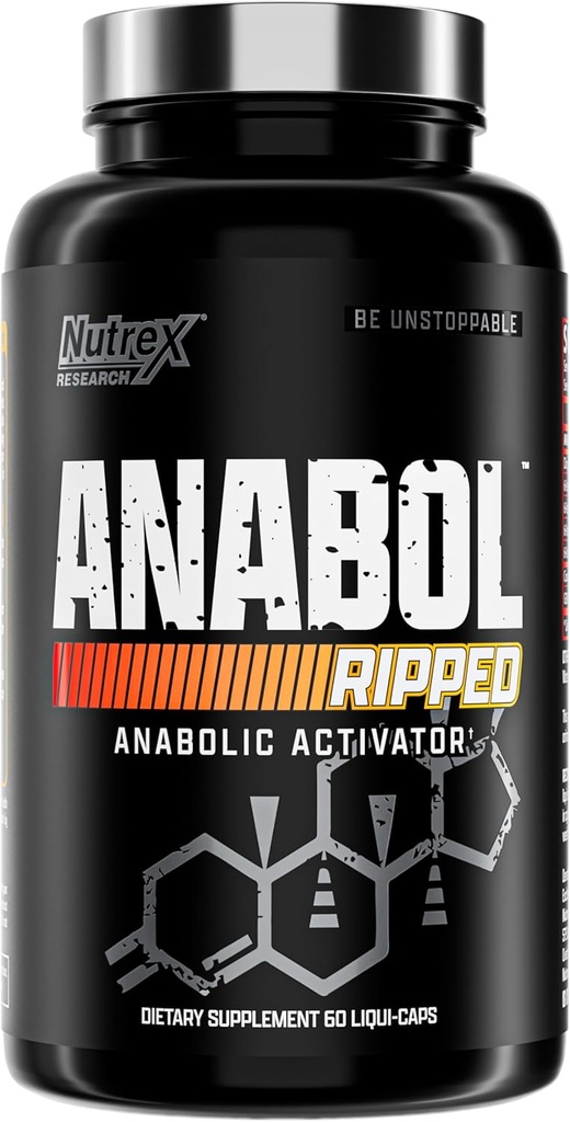 Nutrex Forskning Anabol Ripped Anabolske Muscle Builder for Mænd, 21- 1 Muscle Builder og Shredding Supplement, (60 Greve)