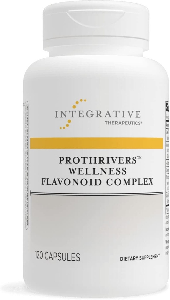 Integrativ terapeutik ProThrivers Wellness Flavonoid Complex - Stöder hälsosamma antioxidantvägar * - Med CoQ10, Curcumin Extract, Green Tea Extract och L-Glutathione - Dairy Free - 120 kapslar