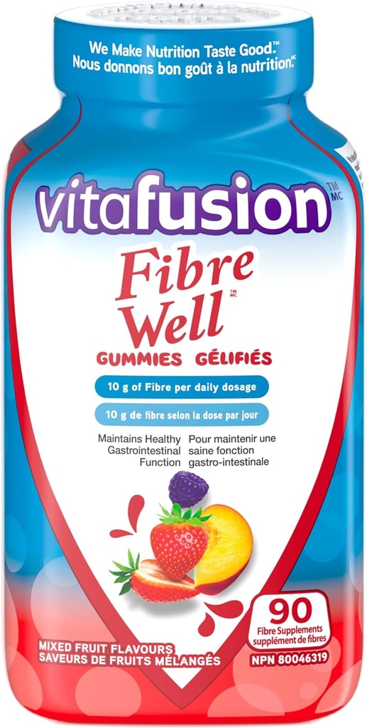 Vitafusion Fibre Well Fibre תוספת חניכיים, 90 חניכיים