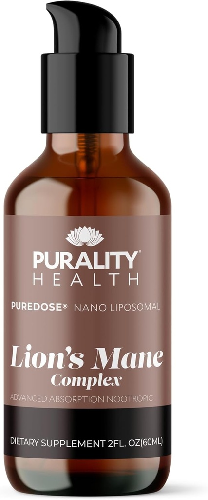 מורכבותו של האריה, Nano Liposomal, Absorption המקסימלית לבריאות המוח, זיכרון, מיקוד ונומח, עם Reishi, Cordyceps, Maitake, 30 יום אספקה