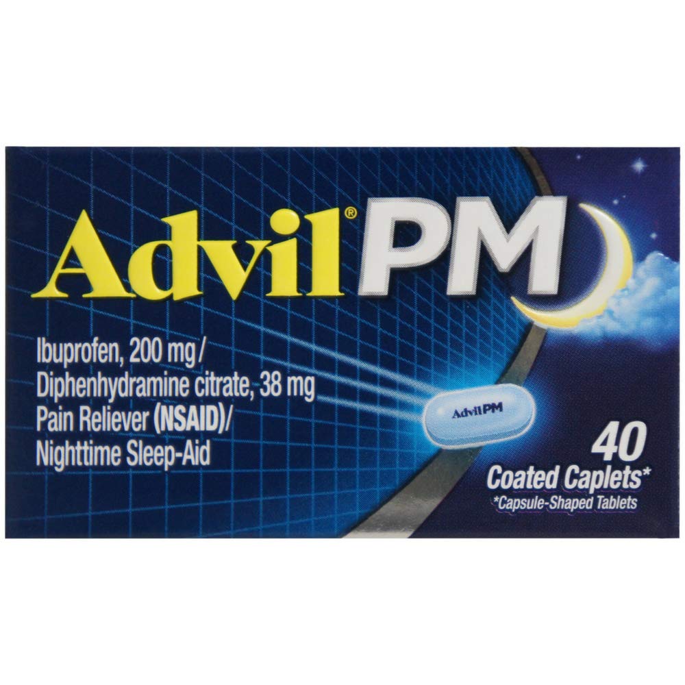 Advil PM 200 mg Coated Caplets 40 ea (Pack of 2)