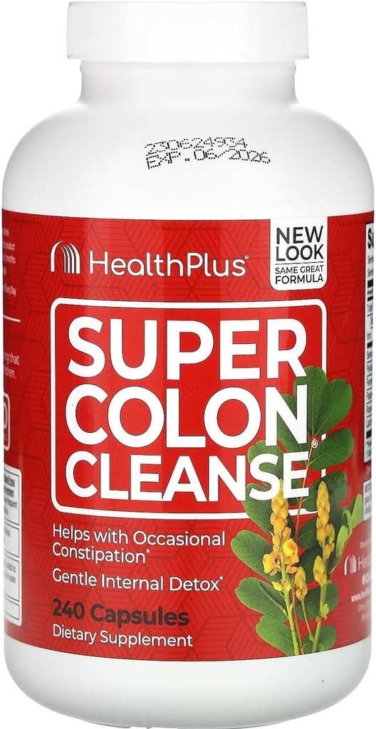 Health Plus Super Colon Cleanse: 10 eguneko garbiketa -Detox | 18 garbiketa, 720 kapsulak, paketea alda daiteke