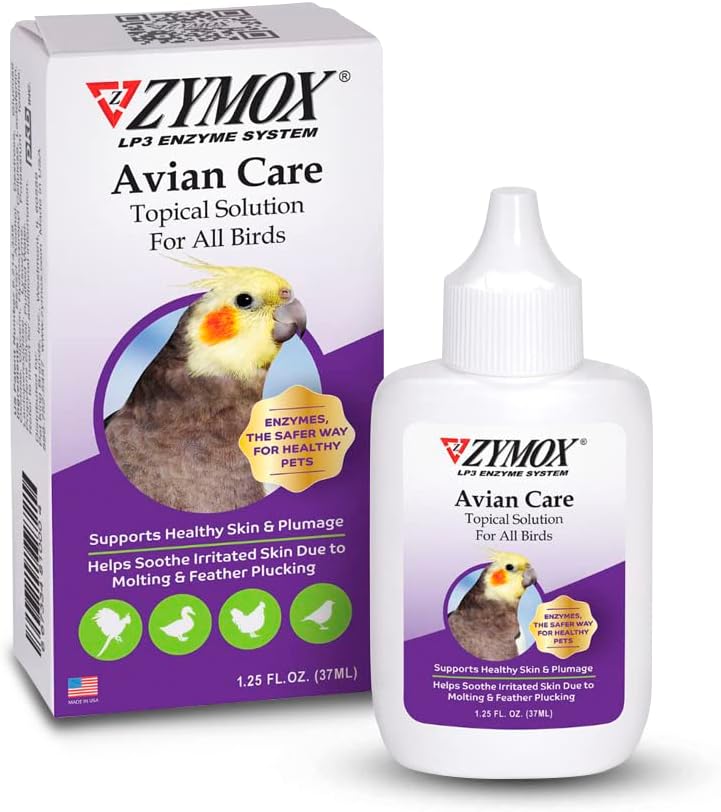 ZYMOX Avian 배려 화제 해결책 w/o Hydrocortisone - 1.25 oz