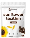Micro Ingredients Sunflower Lecithin 1,600mg Per Serving, 300 Softgels | Sustainably Farmed Source, Cold Pressed, Rich in Phosphatidyl Choline | Soy Free, Non-GMO