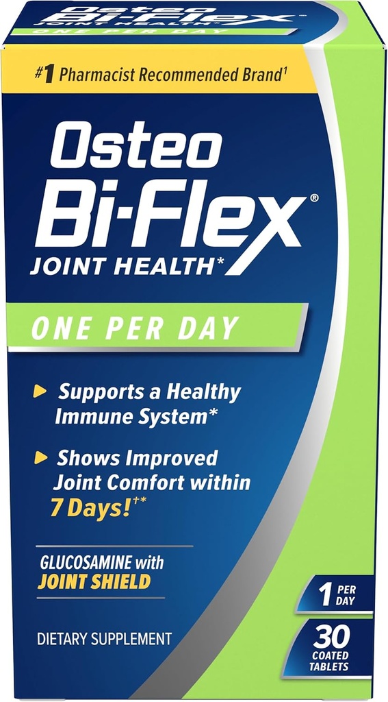 Osteo Bi-Flex One Por día, Glucosamine Joint Health Supplement with Vitamin D, 30 Coated Tablets