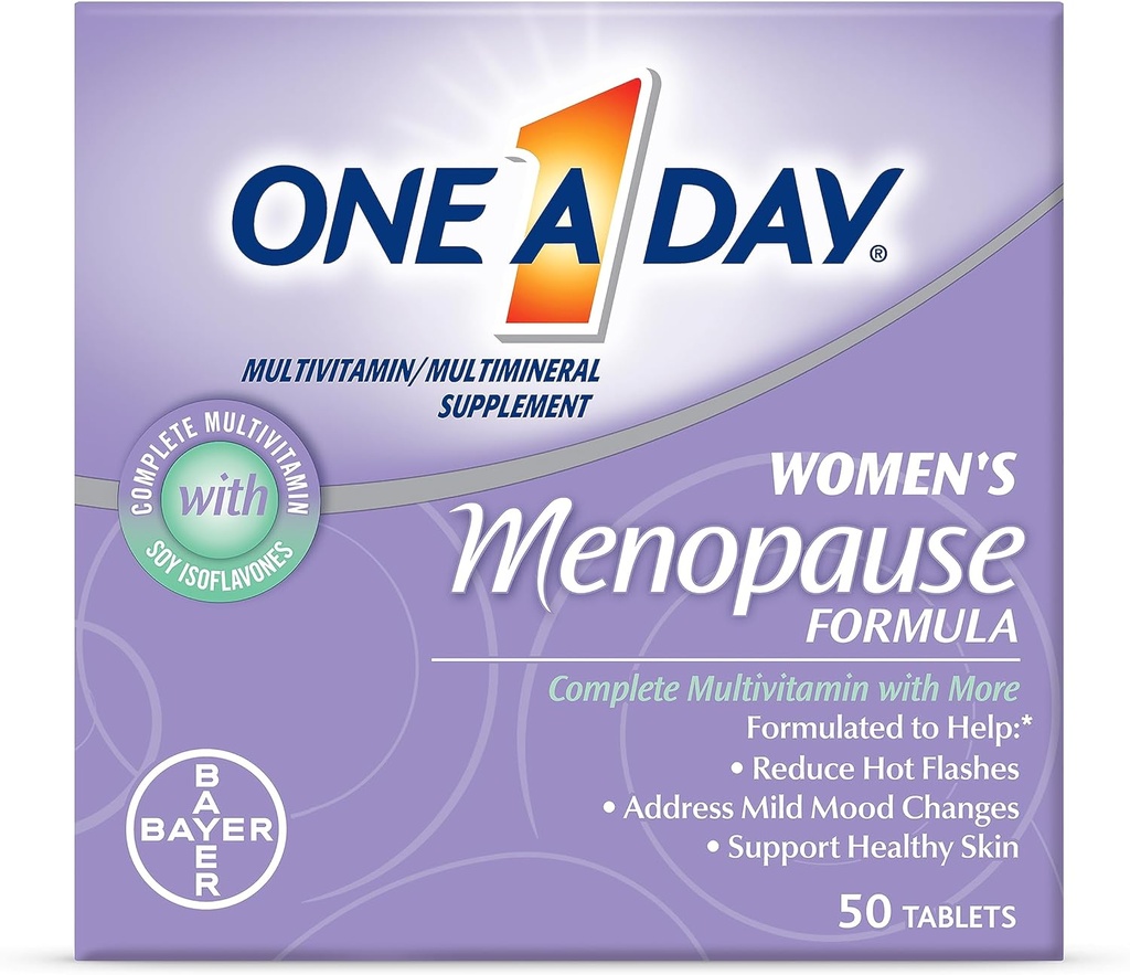 Satu hari Menopause Multivitamin Wanita dengan Vitamin A, Vitamin C, Vitamin D, Vitamin E dan Zinc untuk Dukungan Kesehatan Immune, Kesehatan Tulang, 50 Count