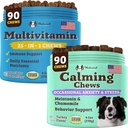 Company Dog Multivitamin i tranquil·lant paquets suplementaris, Daily Nutèrients i Antiety Relleu per als Dogs, suport a la resta de la salut, pell i Coat, Reducció dels Stres de Soroll i viatges, Essencials