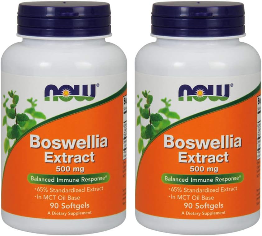 Now Foods Boswellia לחלץ 500 מ"ג Softgels, 90 Count x 2