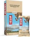 Clif Bars - Energy Bars - Cioccolato bianco Macadamia Nut Flavor - Realizzato con avena biologica - Cibo a base vegetale - Vegetariano - Kosher (2.4 Ounce Protein Bars, 12 Count) Packaging May Vary