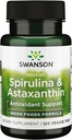 Swanson Organic Spirulina & Astaksantīns 120 Veg Tabs