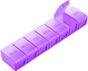 Extra Large Pill Organizer Weekly, KAPENS Daily Pill Case Box Compartiments de grande capacité, contenants de pilules de 7 jours pour les suppléments de médicaments Vitamine Fish Oil, violet